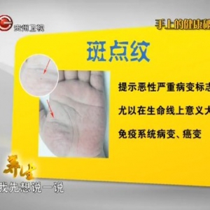 贵州卫视20130905养生视频和笔记：高振宗讲从手纹看癌症肿瘤、预防癌症发生的方法