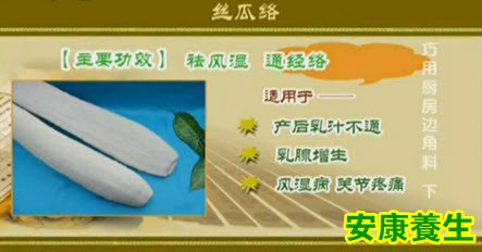 丝瓜络的功效