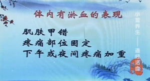 《健康之路》20131122视频:张晋讲体内有淤血的表现、小雪养生操、葱烧黑木耳、三七红花散