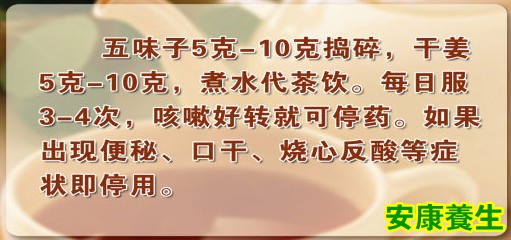 五味子配干姜
