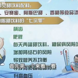 饮食养生汇20140101视频和笔记:陈治锟讲甜饮料的奥秘,葱油鱼