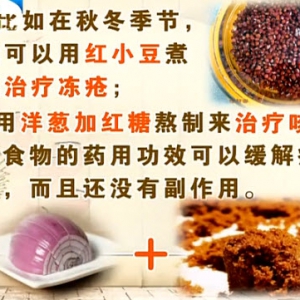 饮食养生汇20140106视频和笔记:张晔讲红小豆治冻疮,洋葱红糖糖浆,白菊煮水,萝卜烧豆泡