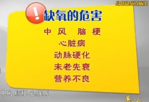贵州卫视20140107养生视频和笔记：杨增良讲缺氧容易导致心脏病、缺氧的危害