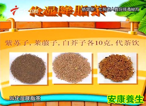 化湿降脂茶（又叫三子养亲茶、养亲汤）