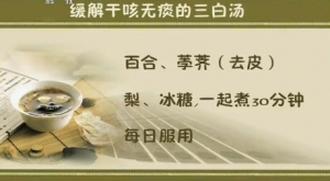 《健康之路》20140318:王玉光讲咳嗽食疗有妙招（上）,百合食疗,蜂蜜柚子茶,桔梗粥,三白汤