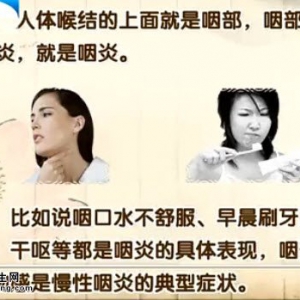 饮食养生汇20140528视频和笔记:张纾难讲保护你的“咽喉要道”,急性咽炎,锅塌豆腐