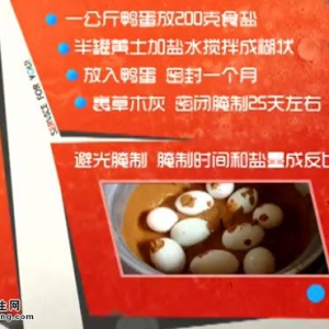 20140810家政女皇视频和笔记:咸鸭蛋的腌制方法,卤鹌鹑蛋,元宝红烧肉