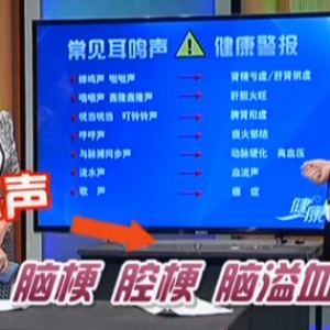 20141009健康生活视频和笔记:王英讲耳鸣预示的健康问题、黑白开窍护耳汤