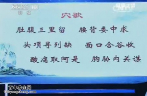 《健康之路》20141123视频和笔记:刘焰刚讲按摩穴位治疗腿抽筋、如何用颤法治疗崴脚