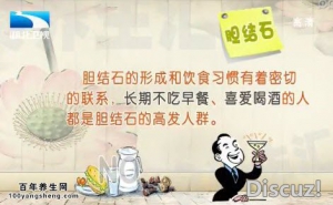饮食养生汇20141231视频和笔记:陶凯雄讲胆结石的症状 胆结石的治疗