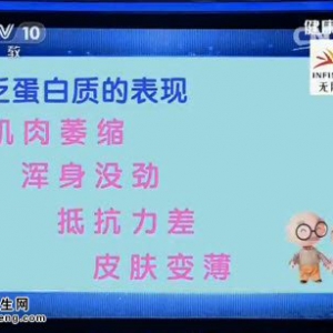 《健康之路》20150108视频和笔记:付萍 于仁文讲缺乏蛋白质的危害 缺乏膳食纤维的危害