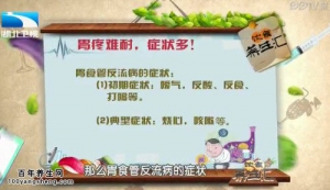 饮食养生汇20150123视频和笔记:钱冬梅讲什么是胃食管反流 胃食管反流病的并发症