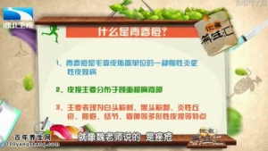 饮食养生汇20150202视频和笔记:什么是青春痘 青春痘的误区 青春痘的治疗