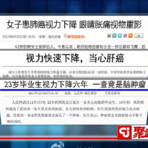 聚健康20150317视频和笔记:《远离癌症怎么吃(2)》眼睛视力下降与癌症的关系