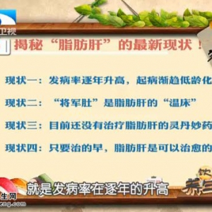 饮食养生汇20150514视频和笔记:脂肪肝的危害 脂肪肝的高危人群