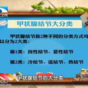 饮食养生汇20150814视频和笔记:杨金奎讲甲状腺结节的分类 如何预防甲状腺结节