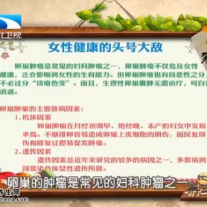 饮食养生汇20150911视频和笔记:胡平讲妊娠期合并卵巢囊肿 卵巢肿瘤的注意事项
