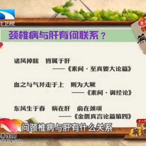 饮食养生汇20151224视频和笔记:付国兵讲颈椎病与肝的关系、唐宋卫生歌、