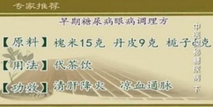 《健康之路》20160127笔记:王耀献讲糖尿病眼病的调理方、糖尿病肾病的调理方