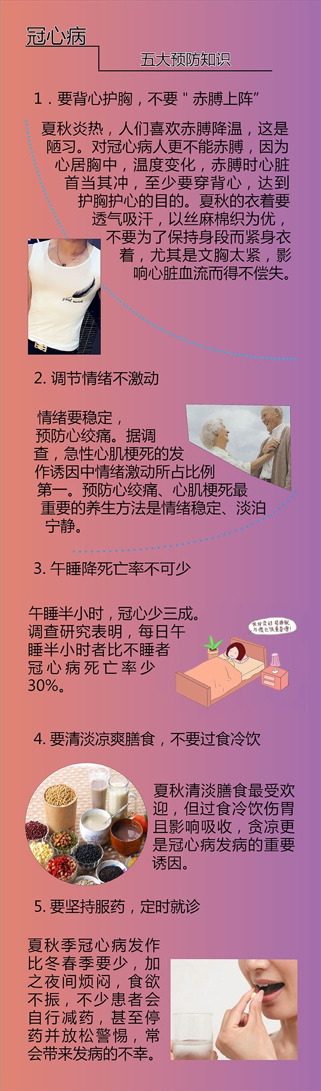 冠心病“患者度夏指南”