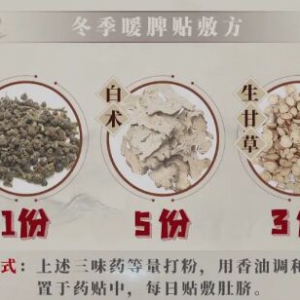《健康之路》冬季祛寒湿泡脚方、冬季暖脾贴敷方